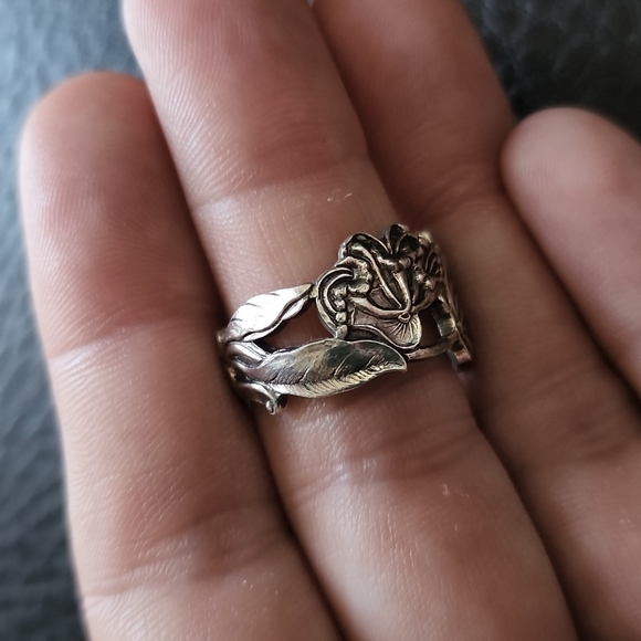 VTG TH. MARTHINSEN sterling spoon ring- size 6 - Picture 5 of 11